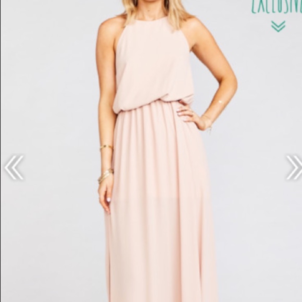 Show me your mumu Heather dress dusty blush crisp